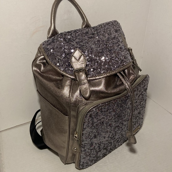 Nine West Silver Sequinned Backpack - Picture 3 of 12